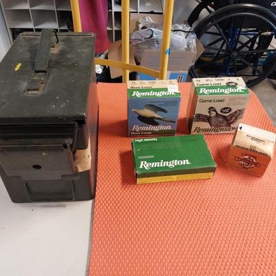 MILITARY AMMO BOX AND SOME AMMUNITION