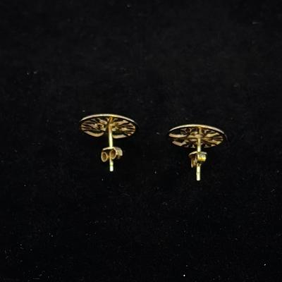 Enver Sedats Pair of 14K Gold Earrings