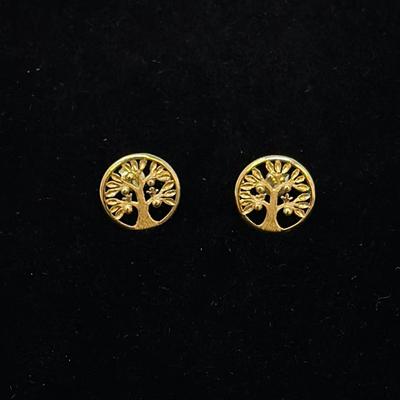 Enver Sedats Pair of 14K Gold Earrings