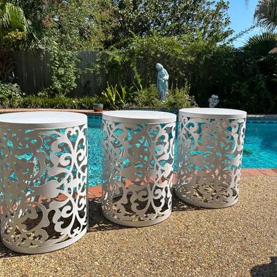 3 Metal Outdoor Side Tables