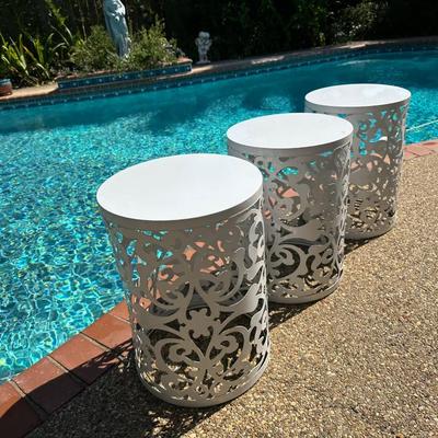 3 Metal Outdoor Side Tables