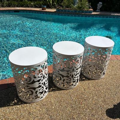 3 Metal Outdoor Side Tables
