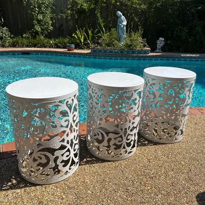 3 Metal Outdoor Side Tables