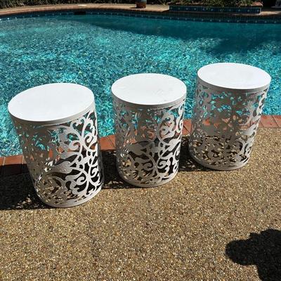 3 Metal Outdoor Side Tables