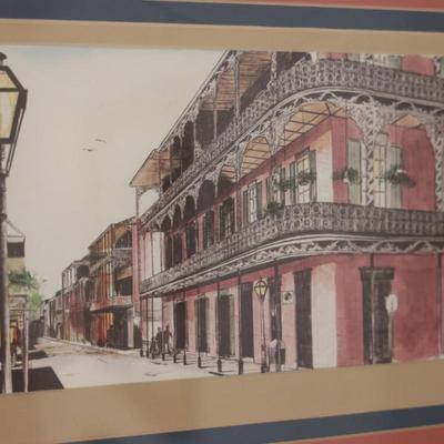 Framed French Quarter New Orleans Vintage 1975, By: A.Dedlila
