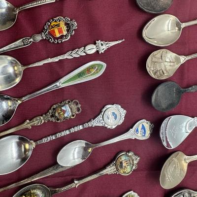 Vintage Wooden Souvenir Spoon Display Holder With Spoons
