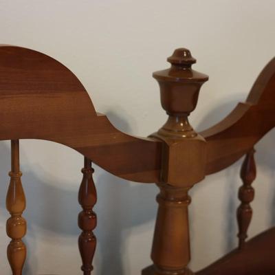 Beautiful Early American Style Cherry Queen Bed Frame W/ Mattress