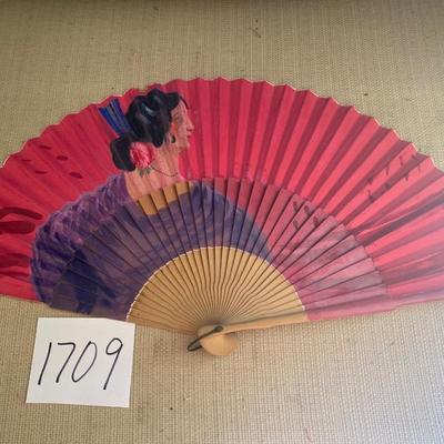 Vintage Spanish Hand Held Folding Fan