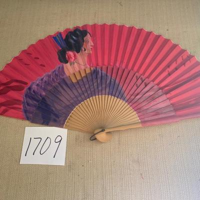 Vintage Spanish Hand Held Folding Fan