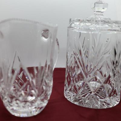 Crystal Pitcher & Ice Bucket/Biscuit Jar