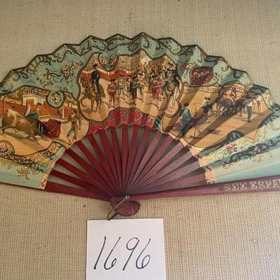 Vintage Spanish Hand Held Folding Fan