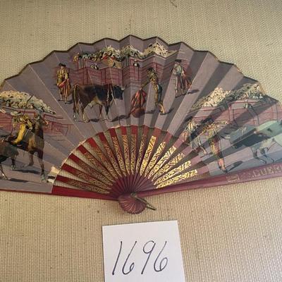 Vintage Spanish Hand Held Folding Fan