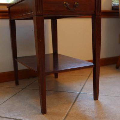 Mersman Walnut Side Table With Drawer