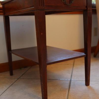 Mersman Walnut Side Table With Drawer