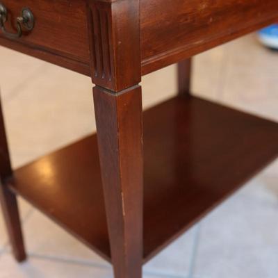 Mersman Walnut Side Table With Drawer