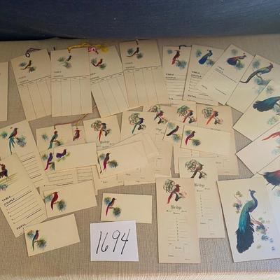 Vintage Hand Sewn Bridge Score Cards