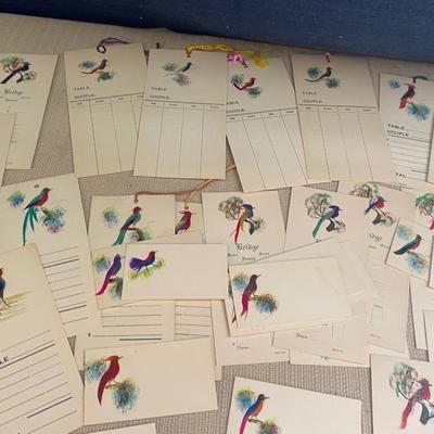 Vintage Hand Sewn Bridge Score Cards