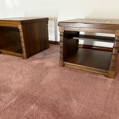 Pair of Wood Side Tables