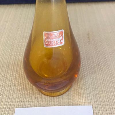 Vintage Viking Amber Bud Vase