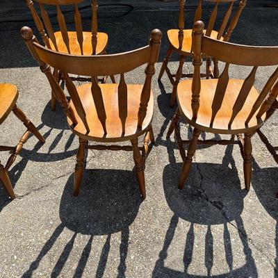 (6) Solid Wood Chairs