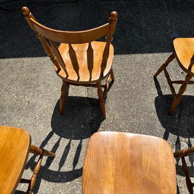 (6) Solid Wood Chairs