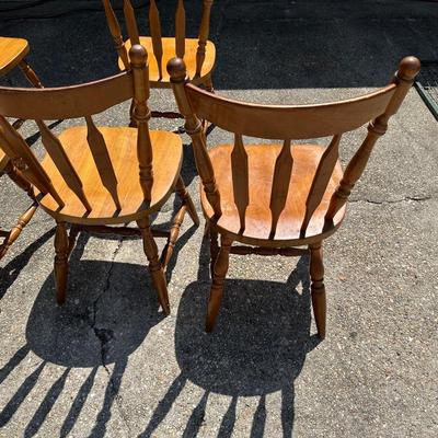 (6) Solid Wood Chairs