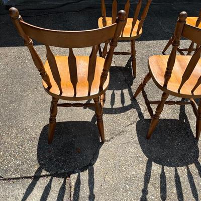(6) Solid Wood Chairs