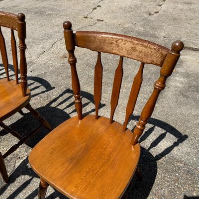 (6) Solid Wood Chairs