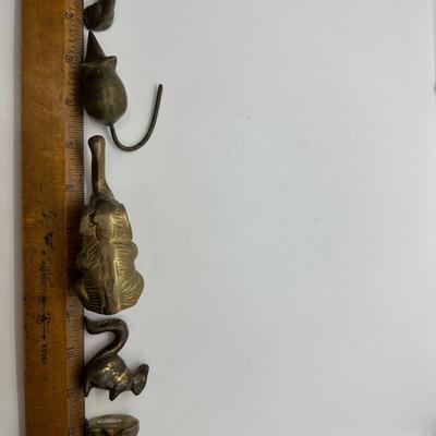 Five (5) Small Brass Animal Figurines