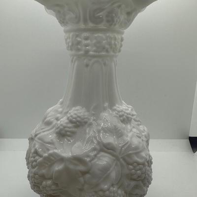 Two (2) Milk Glass Compote Candy Dish Bowls & (1) Vase