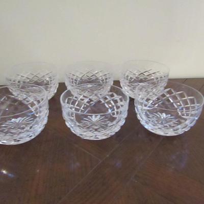Set of Eight Small, Waterford Crystal Round Finger/Candy/Nut Bowls- Approx 4 Inches in Diameter, 2 1/4