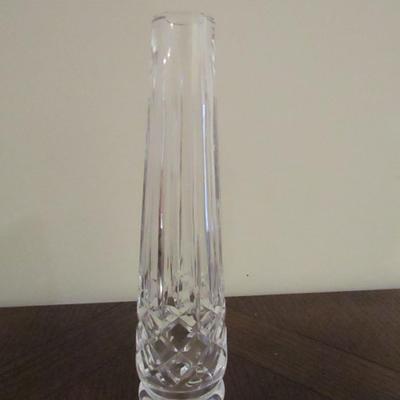 Crystal Bud Vase- Approx 2 Inches in Diameter, 7 1/4 Inches Tall