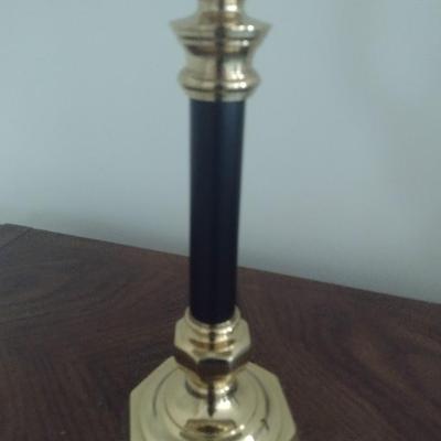 Pair of Brass Candlestick Table Lamps