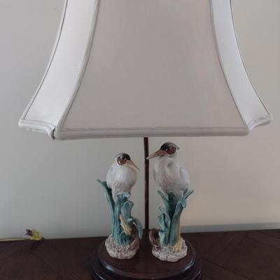 Vintage Fredrick Cooper Fitz and Floyd Crane Figural Table Lamp