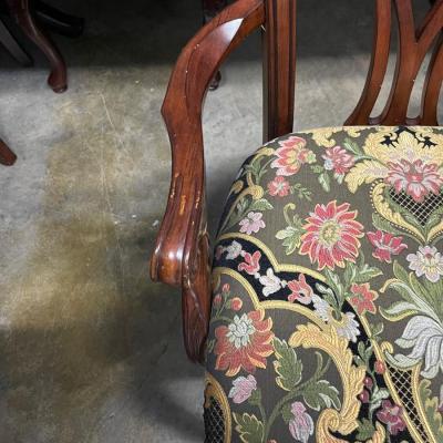 Stunning Solid Wood Antique Dining Table with Eight Chairs