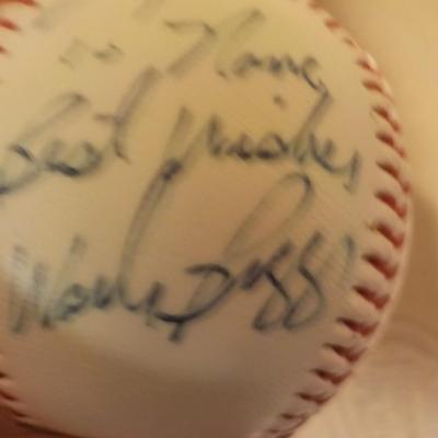 Signed  "Wade Boggs Ball" of the '"Boston Red Sox" est. $120 to $200.