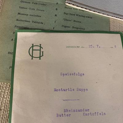 Vintage Cruise Menus & Events
