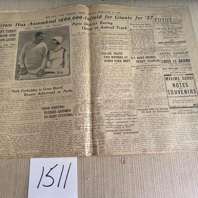 1927 New York Herald European Edition