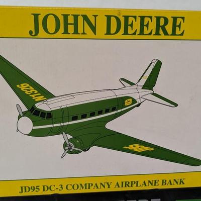 New In Box John Deere Airplane Replicas and Banks