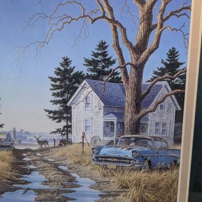 Larry Zach "Old Rivals III" Framed and Signed Print