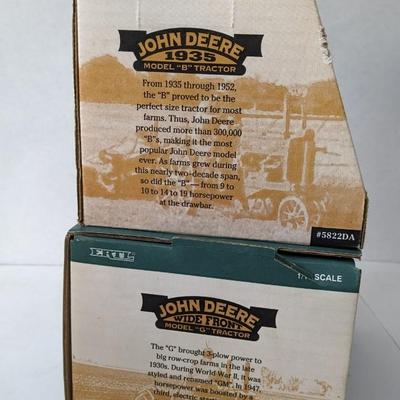 Ertl Collectors Edition John Deere Model B and Model G Tractors