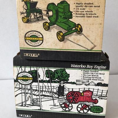Ertl Vintage Engines John Deere Model E and Waterloo Boy In Box Tractors