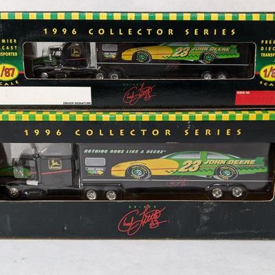 1996 John Deere Motorsports Collectors Series NASCAR Chad Little Diecast Transporter