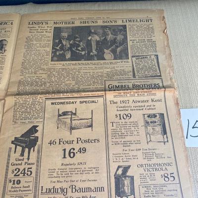 June 1927 New York Daily News