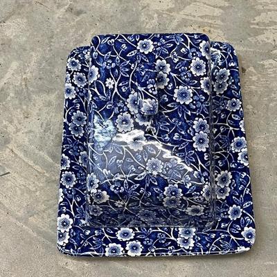 Vintage Royal Staffordshire England "Calico Blue" China Set