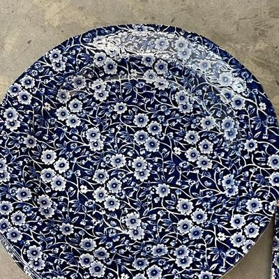 Vintage Royal Staffordshire England "Calico Blue" China Set