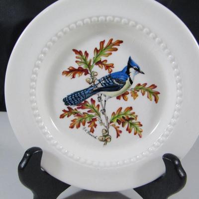 Set of Four Royal Couldon Small Plates with Bird Designs- Approx 5