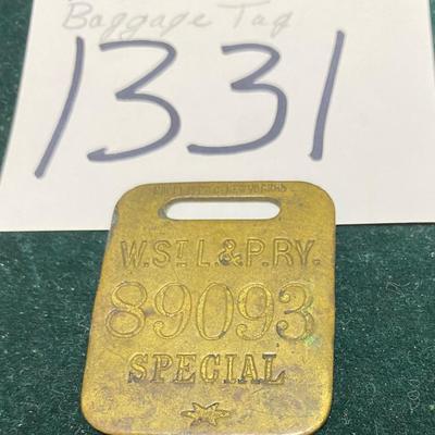 Vintage Railroad Baggage Tag