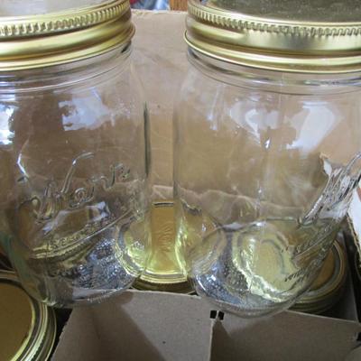 #2 Vintage Quart size canning jars wide mouth
