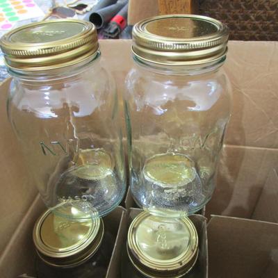 #3 Vintage quart size canning jars regular mouth